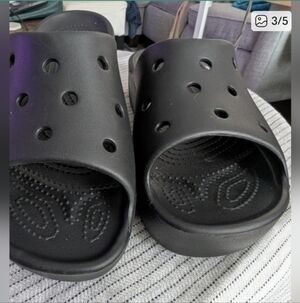 Crocs Iconic Comfort Black Slide Sandals